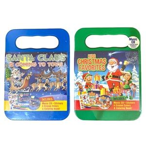 NEW Kids Christmas Sing Along Activity Kit Music CD + Stickers Crayons Coloring